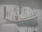 in de sneeuw
